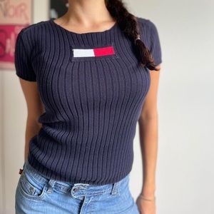 Tommy Hilfiger Navy Blue Sweater Top